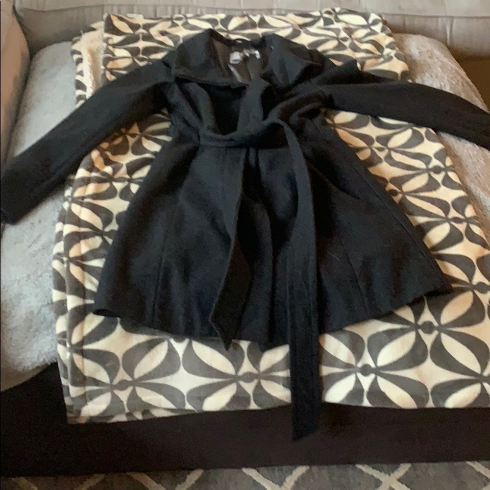 Charcoal Gray knee length pea coat